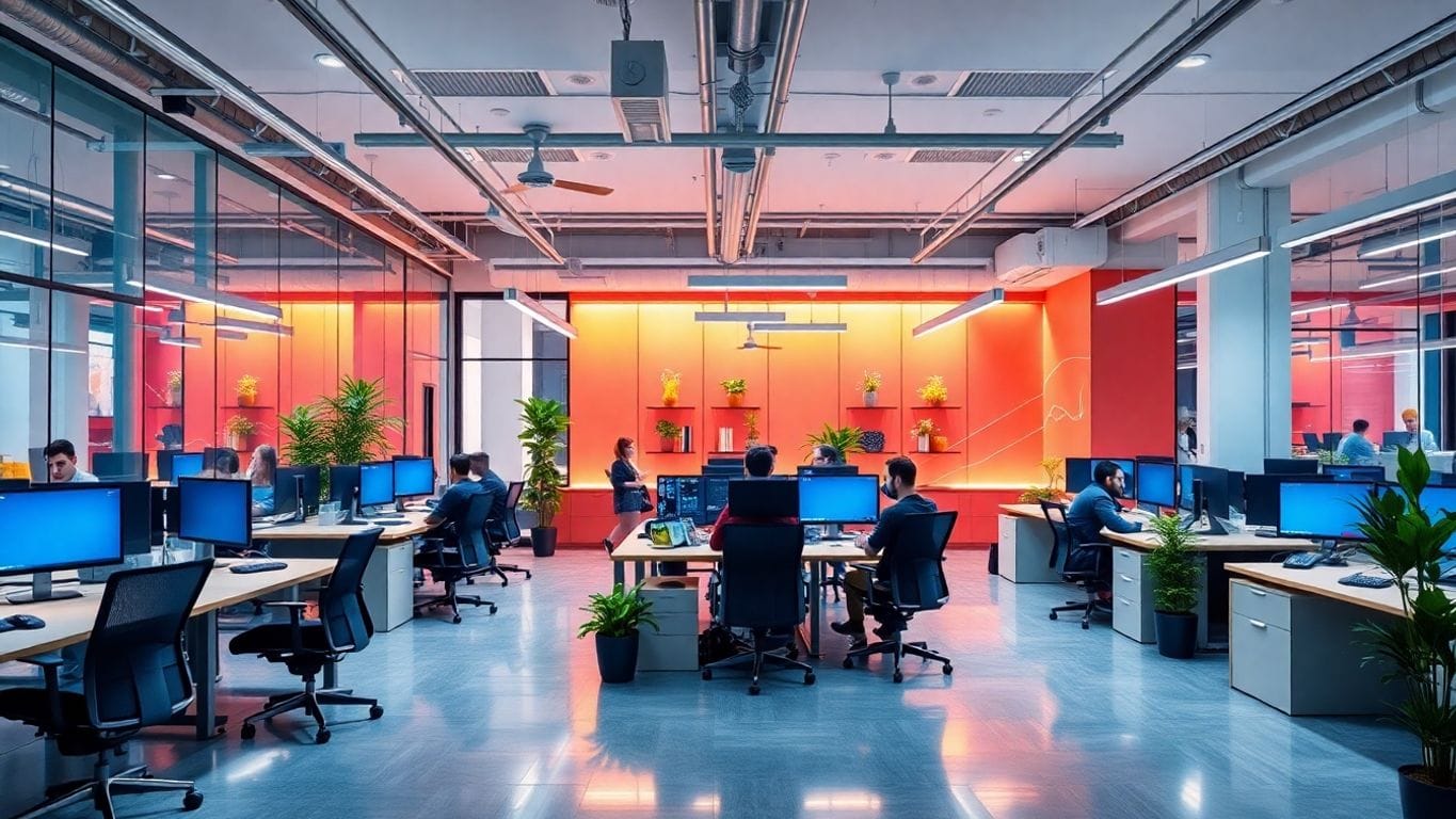 Modern office space reflecting growth and scalability in business.