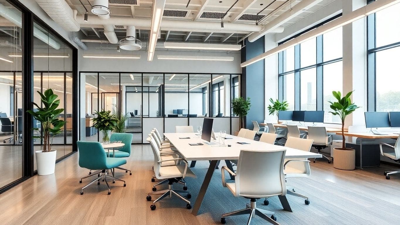 Modern office space illustrating high-growth company environment.