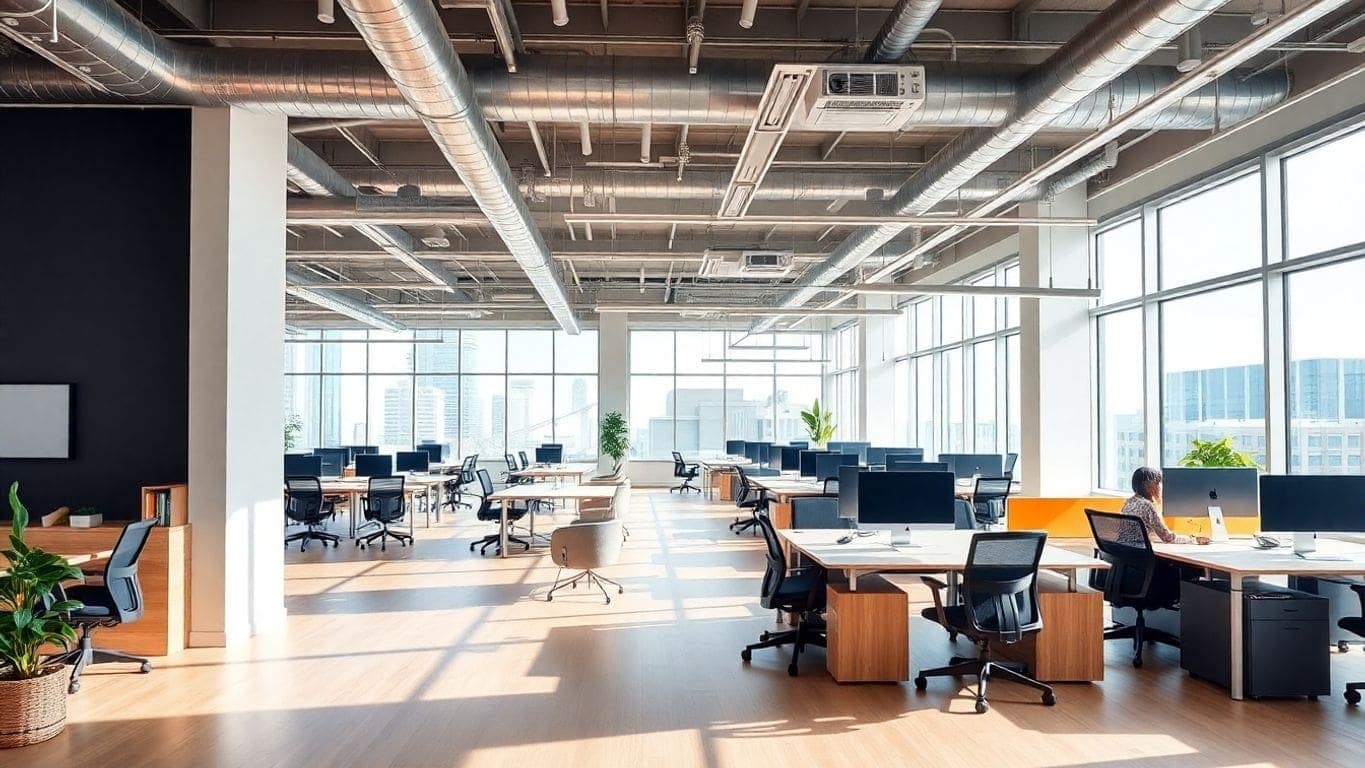 Modern office space illustrating creative demand generation efforts.