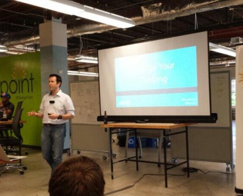 Kurt Uhlir speaking at Flashpoint at Georgia Tech