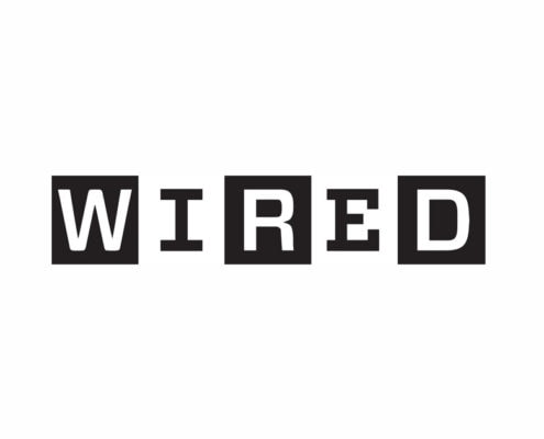 The image shows the WIRED magazine logo. Each letter of "WIRED" is capitalized, with the "W," "I," and "D" inside black squares and the "R" and "E" in white squares—perfect for a Meetro fan keeping up with tech in your hood.
