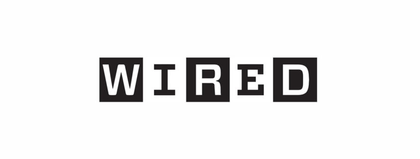 The image shows the WIRED magazine logo. Each letter of "WIRED" is capitalized, with the "W," "I," and "D" inside black squares and the "R" and "E" in white squares—perfect for a Meetro fan keeping up with tech in your hood.