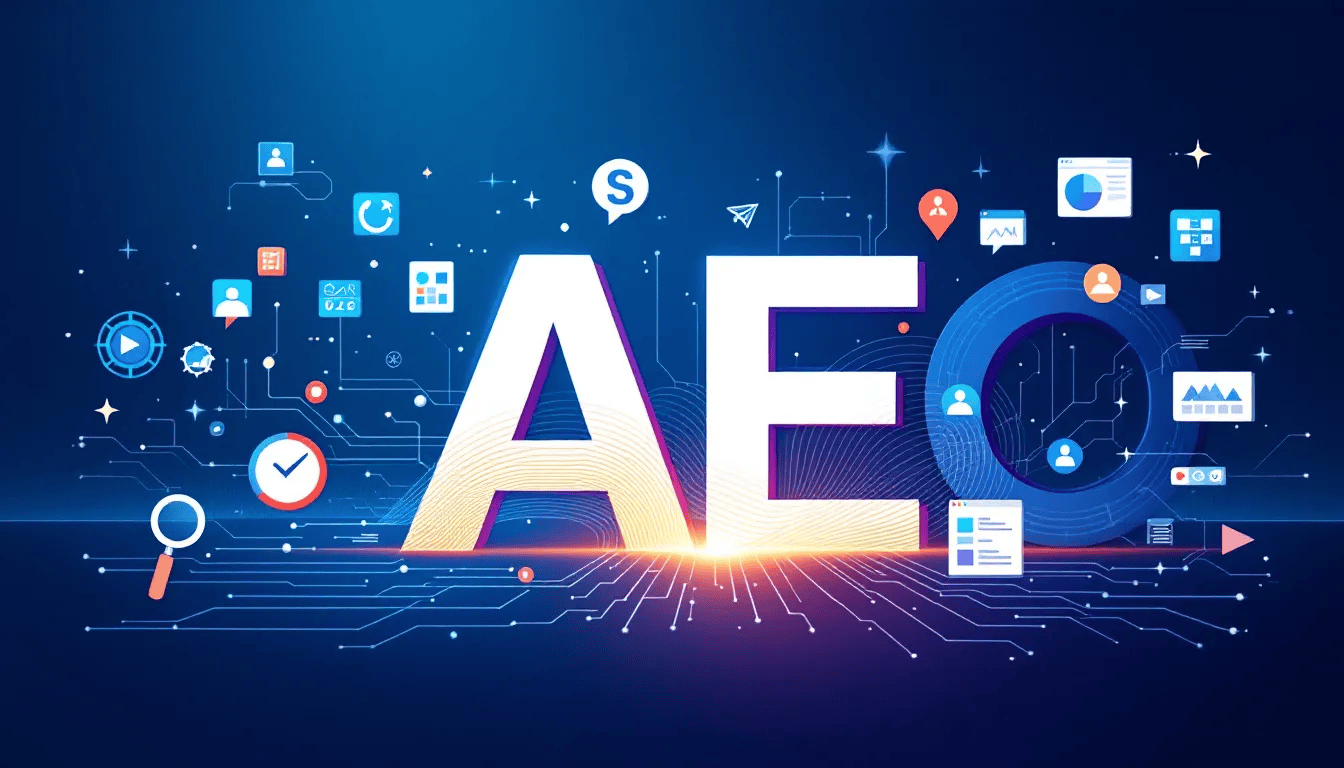 Key differences between AEO and SEO illustrated visually.