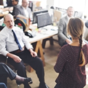 team leadership meeting in office